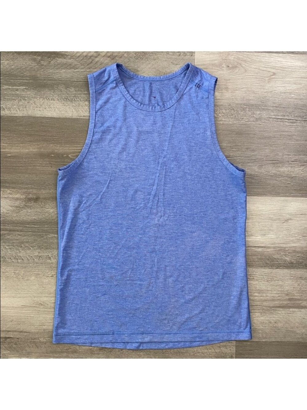 lululemon Tank Top Shirt Blue Heather Sleeveless Crewneck Athletic Mens Small